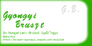 gyongyi bruszt business card